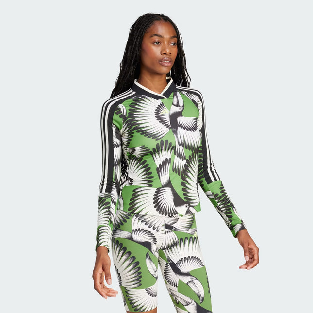 W ADIDAS X FARM LONG SLEEVE JERSEY -GREEN-JD6274