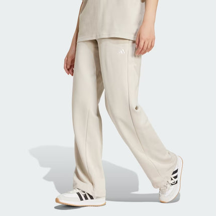 W ESSENTIALS SMALL LOGO FEEL COZY OPEN-HEM PANTS - BEIGE - JC5922