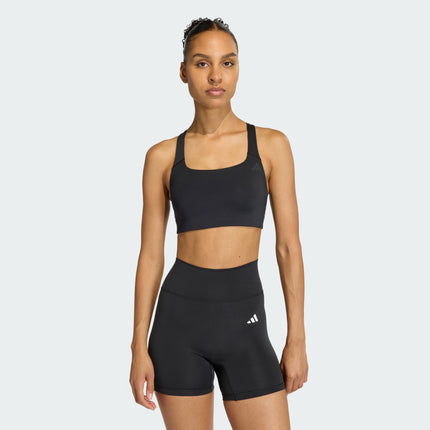 OPTIME WORKOUT MEDIUM SUPPORT BRA -BLACK - KD6686
