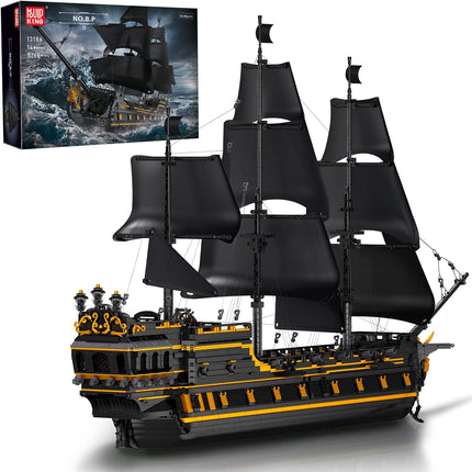 Mould King 13186 Black Pearl II Pirate Ship Building Brick Model 4794pcs