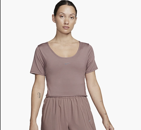 W Nike One Classic Dri-FIT Short-Sleeve Cropped Twist Top - FN2851-208
