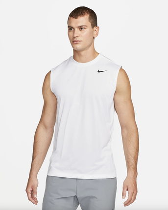 Nike Men's Dri-FIT Legend Sleeveless Fitness T-Shirt WHITE - DX0991-100