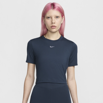 Nike Women's Sportswear Essential Slim Cropped T-Shirt in Blue - FB2873-478