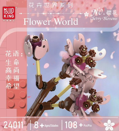 Mould King 24011 Cherry Blossoms Flower Artificial Building Set 108 PCS