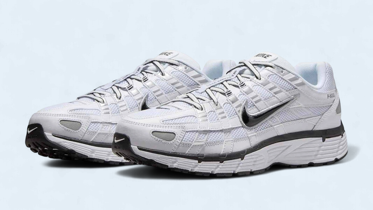 Nike P-6000 White Metallic Silver Black - CD6404-107