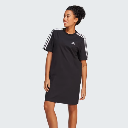 ESSENTIALS 3-STRIPES SINGLE JERSEY BOYFRIEND TEE DRESS - HR4923