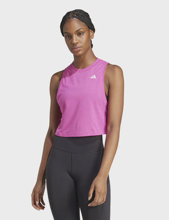 W Train Essentials Boxy Workout Tank Top - Semi Lucid Fuchsia  - JL7680