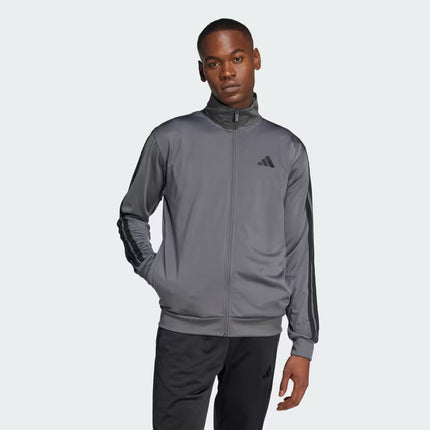 M 3-STRIPES TRICOT REGULAR TRACK JACKET - GREY/BLACK - JN6489