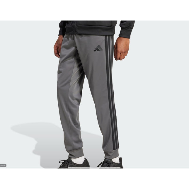 M 3-STRIPES TRICOT REGULAR TAPERED TRACK PANTS - GREY/BLACK -JN2477