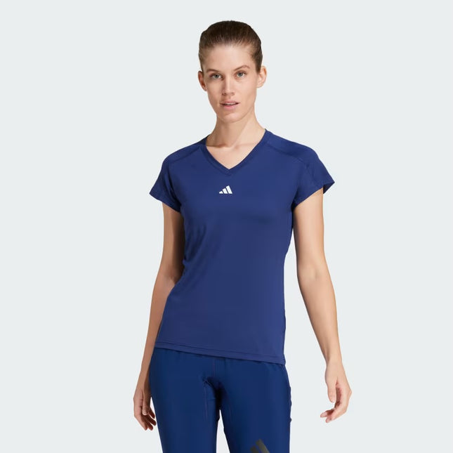 AEROREADY TRAIN ESSENTIALS MINIMAL BRANDING V-NECK TEE - JC9567
