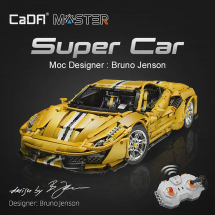 Italian Yellow Supercar (3187 pcs) CaDA Bricks C61057W