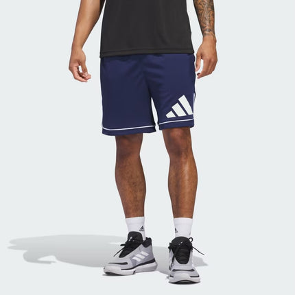 ADIDAS BASKETBALL BADGE OF SPORT 9” SHORTS NAVY  - JN4732