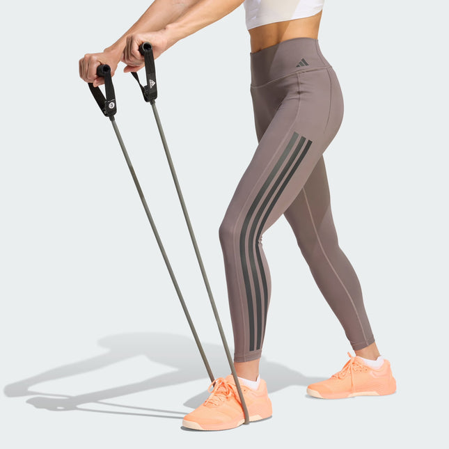 W OPTIME WORKOUT 3-STRIPES 7/8 LEGGINGS  - CHACOA - KE7530