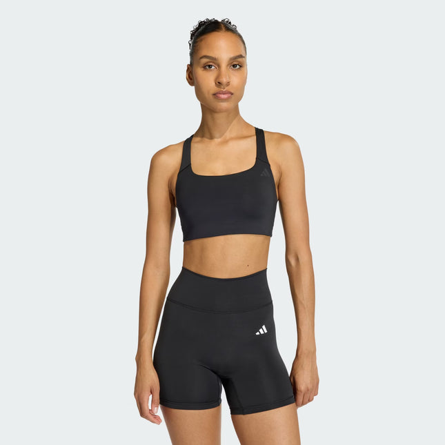 OPTIME WORKOUT MEDIUM SUPPORT BRA -BLACK - KD6686