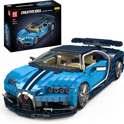 Mould King 10111 Blue Super Sports Car Building Brick Model 1222pcs