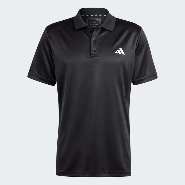 M TRAIN ESSENTIALS TRAINING POLO SHIRT - BLACK - IL7161