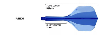 Harrows Solo Integrated Flight & Shaft System Blue - SF990013
