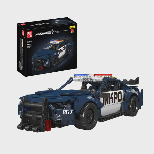 Mould King 15073 Mustang Police Barricade Sports Car Building Blocks Model 786pc