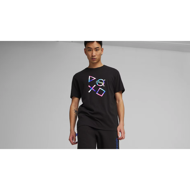M Puma X Playstation BLK Tee Sportstyle Prime Co-Lab - 624676 01