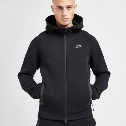 M NK TCH FLC FZ WR HOODIE BLK - FB7921-010