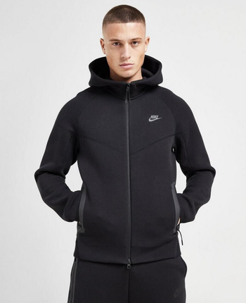 M NK TCH FLC FZ WR HOODIE BLK - FB7921-010