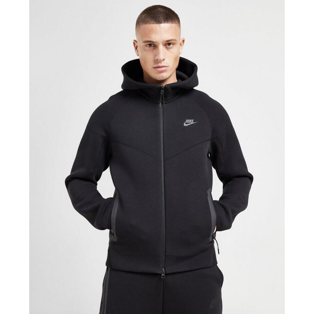 M NK TCH FLC FZ WR HOODIE BLK - FB7921-010