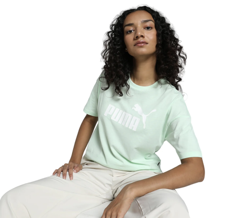 ESS CROPPED LOGO TEE W - MINT - 586866 88
