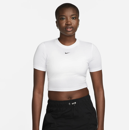 Women's Nike Sportswear Essential Slim-Fit Crop T-Shirt - WHITE - FB2873-100