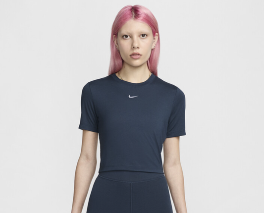 Nike Women's Sportswear Essential Slim Cropped T-Shirt in Blue - FB2873-478