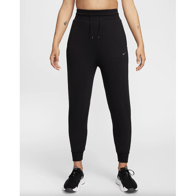 Nike Dri-FIT One Women's High-Waisted 7/8 French Terry Joggers BLACK - FB5434-010