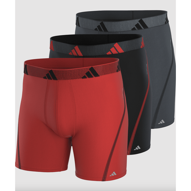 Men's Performance Mesh 3-Pack Boxer Brief  Better Scarlet/Black/Onix Grey •  5157983