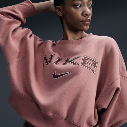 Nike Sportswear Phoenix Fleece Women's Over-Oversized Crew-Neck Logo Sweatshirt - FV7674-634