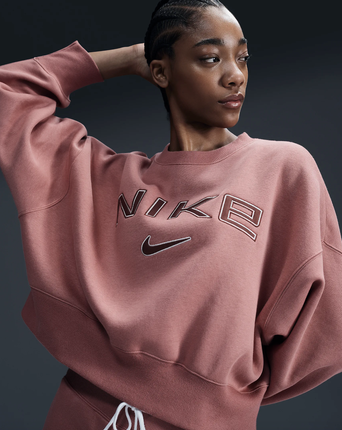 Nike Sportswear Phoenix Fleece Women's Over-Oversized Crew-Neck Logo Sweatshirt - FV7674-634