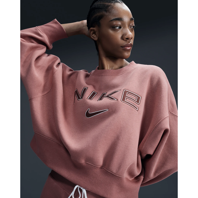 Nike Sportswear Phoenix Fleece Women's Over-Oversized Crew-Neck Logo Sweatshirt - FV7674-634