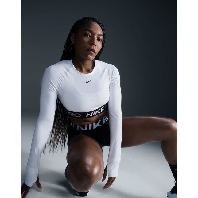 Nike Pro Women's Dri-FIT Cropped Long-Sleeve Top - FV5484-100