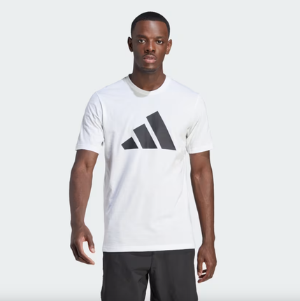 Train Essentials Feelready Logo Training Tee - WHITE/BLACK -IM4373
