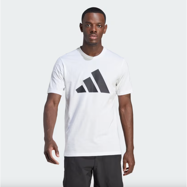 Train Essentials Feelready Logo Training Tee - WHITE/BLACK -IM4373