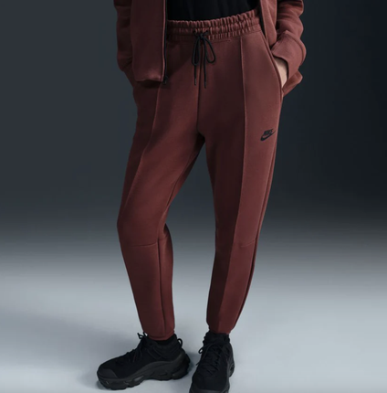 Nike Sportswear Tech Fleece Women's Mid-Rise Joggers - RED SEPIA - FB8330-218