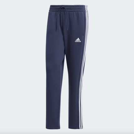 M Essentials 3-Stripes Open Hem Fleece Pants NAVY/WHITE -IJ6488