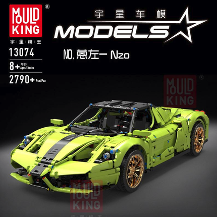 Mould King Supercar Brick Building Model Car 2790/pcs Static 13074