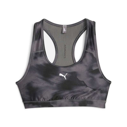 RUN 4KEEPS MID IMPACT AOP BRA W - BLACK - 524044 01