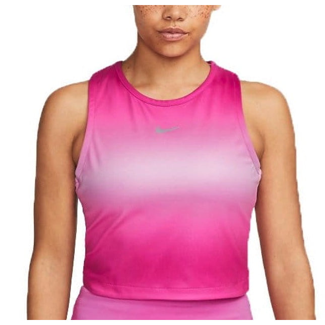 W NK DF SWSH PRNT CROP TANK PINK - DX1033-623