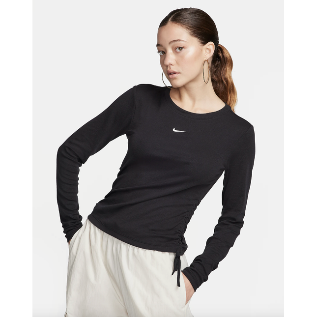 Women's Ribbed Long-Sleeve Mod Crop Top - FB8717-010