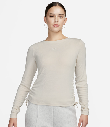 Women's Ribbed Long-Sleeve Mod Crop Top - FB8717-104