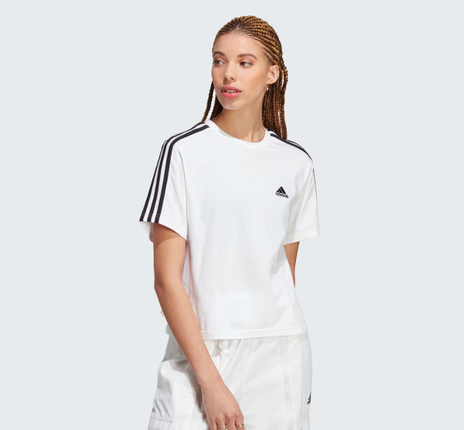 ESSENTIALS 3-STRIPES SINGLE JERSEY CROP TOP - HR4915