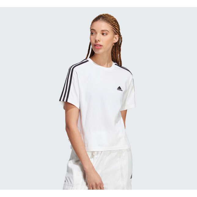 ESSENTIALS 3-STRIPES SINGLE JERSEY CROP TOP - HR4915