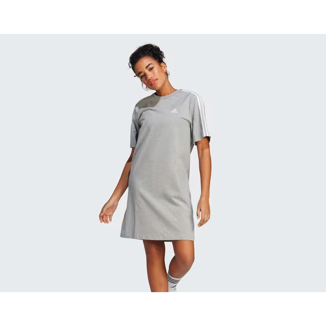 ESSENTIALS 3-STRIPES SINGLE JERSEY BOYFRIEND TEE DRESS - HR4924