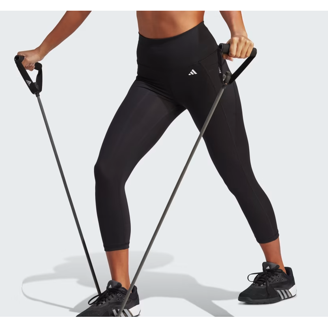 OPTIME STASH POCKET HIGH-WAISTED 3/4 LEGGINGS - BLK - HS9932