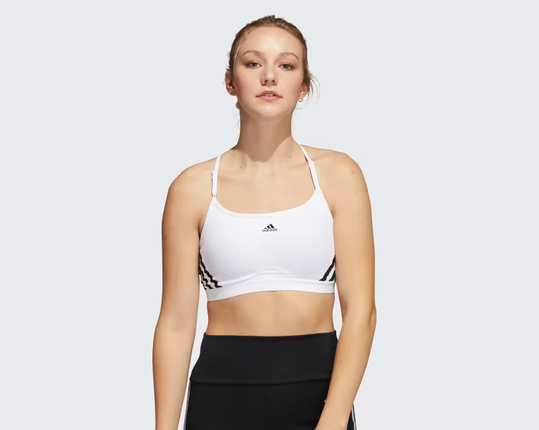 AEROREACT TRAINING LIGHT-SUPPORT 3-STRIPES BRA - HC7869