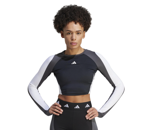 Women's long sleeve jersey adidas Techfit Aeroready Colorblock - HY0410